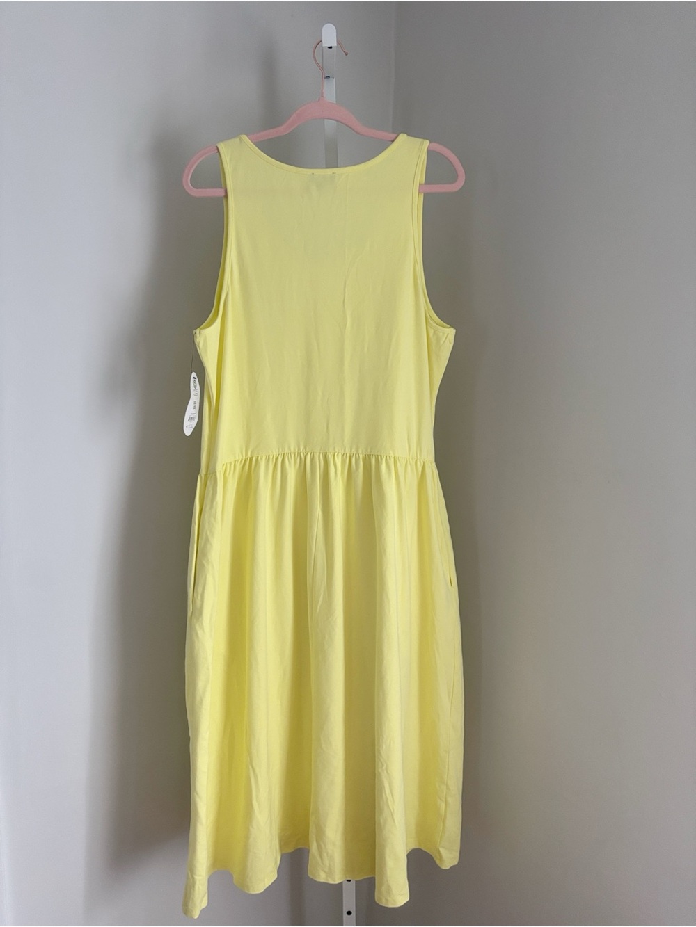 Scoop NWT Women's Lemon Stretch Cotton Blend Midi Basque Dress, Plus Size 20/XXL - Picture 6 of 9